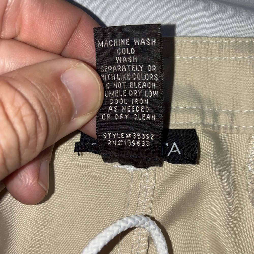 Athleta Tan Khaki Wide Leg Board Pants Lace Up Drawstring Size 10 Style 35392 - Picture 4 of 12
